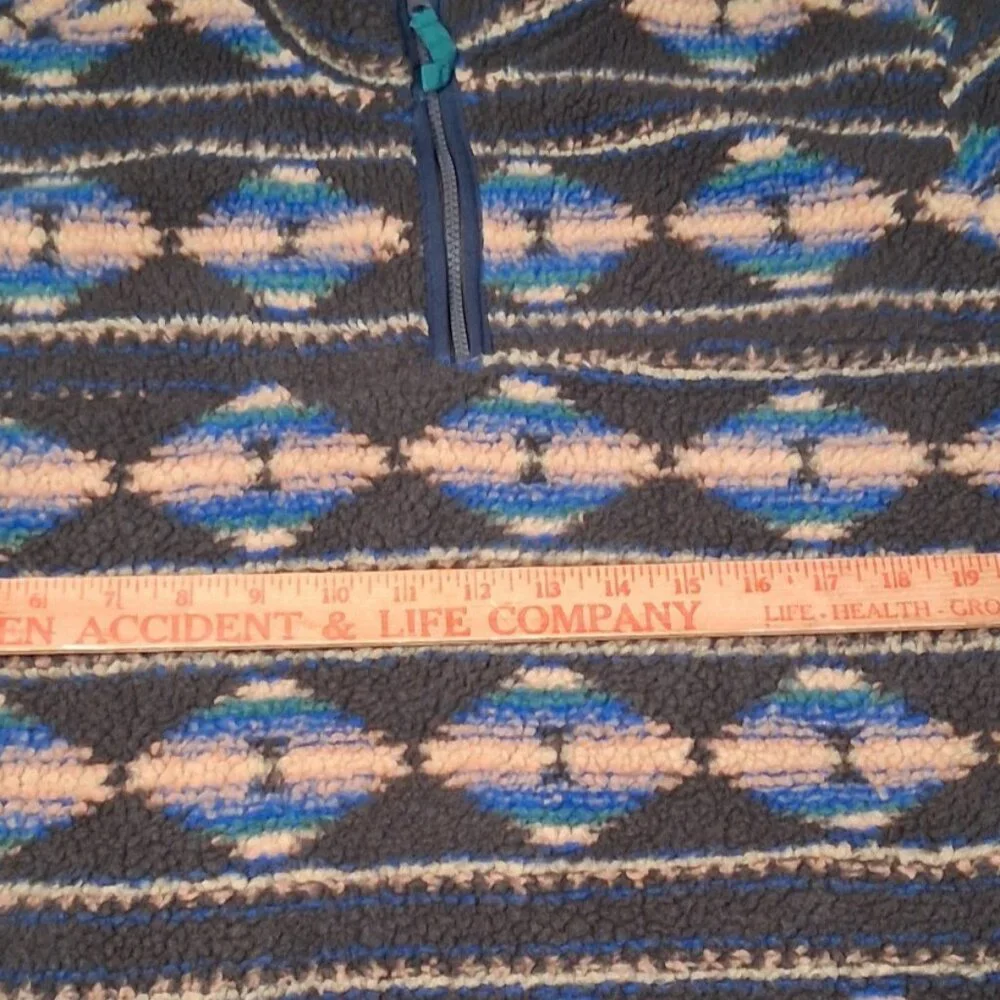 Vintage Horizon Bass Creek Outfitters Fleece Jacket L Pullover Southwest Aztec - Picture 11 of 15